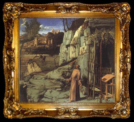 framed  Giovanni Bellini st.francis in ecstasy, ta009-2